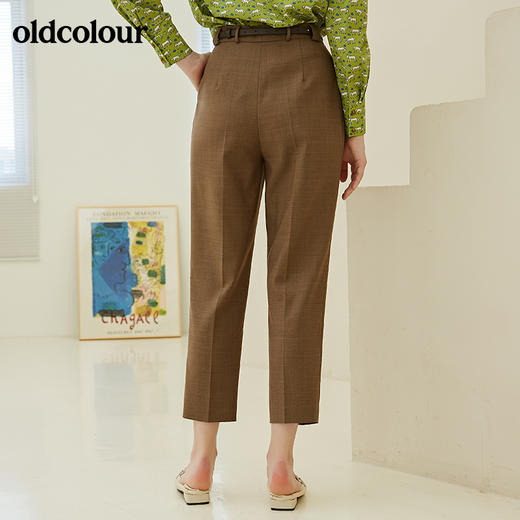 oldcolour秋季新品通勤复古气质锥形小脚休闲裤子长裤女BN31073034 商品图2