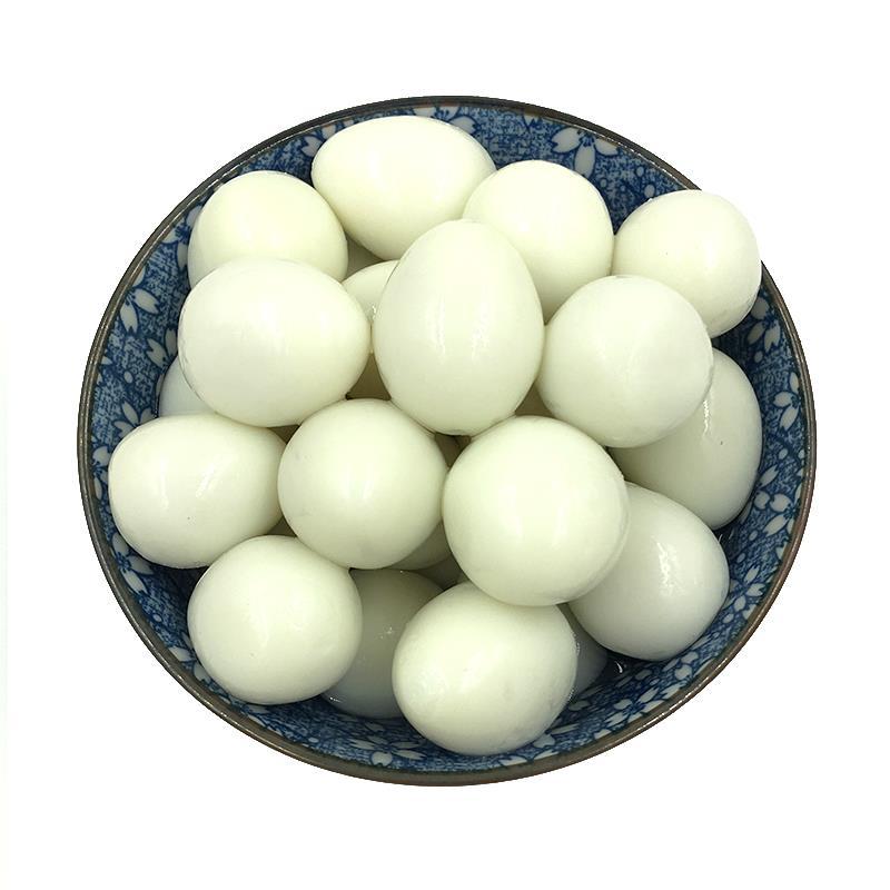 白水鹌鹑蛋清水去壳 去皮熟鹌鹑蛋500g