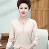 JXG-妈妈装毛衣打底衫红色本命年针织衫加肥加大码中老年女装长袖上衣 商品缩略图6