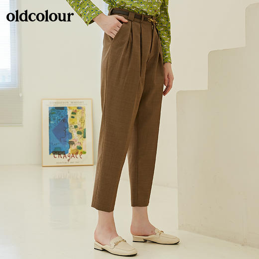 oldcolour秋季新品通勤复古气质锥形小脚休闲裤子长裤女BN31073034 商品图1