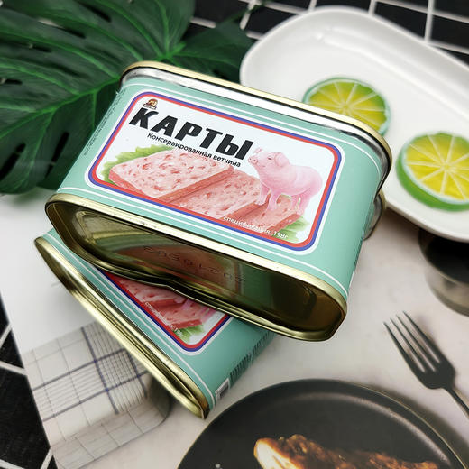 WWJ 火腿猪肉罐头198g/盒 商品图3