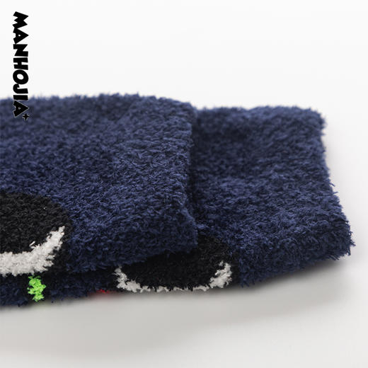 马拉丁潮牌漫画家童装儿童袜子冬宽松柔软罗纹口趣味加厚中筒袜 商品图3