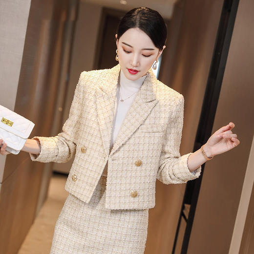 小香风西装外套女时尚韩版短款职业女士套装名媛西服 MGG7711 商品图3
