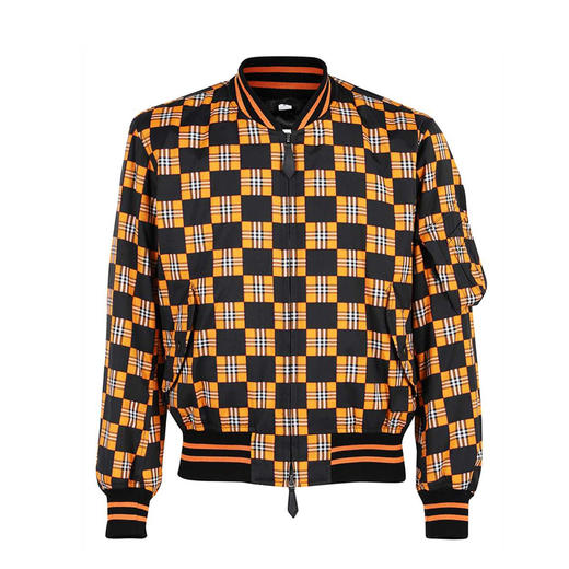 BURBERRY 博柏利 格纹棉质混纺飞行夹克 男士夹克 混色 8041926 A9198 商品图0
