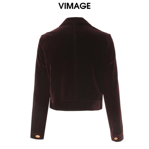 VIMAGE纬漫纪秋冬新款个性帅气纯色短款短外套V1603230 商品图1