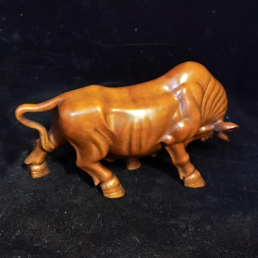 开拓牛°做旧黄杨摆件 商品图3