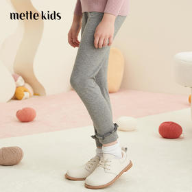 【超软】羊绒世家mettekids童装女童打底裤秋季休闲儿童运动裤子