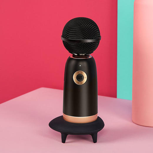 新款唱吧K歌宝小巨蛋麦克风话筒Q3无线蓝牙话筒音响一体麦无线连接 商品图2