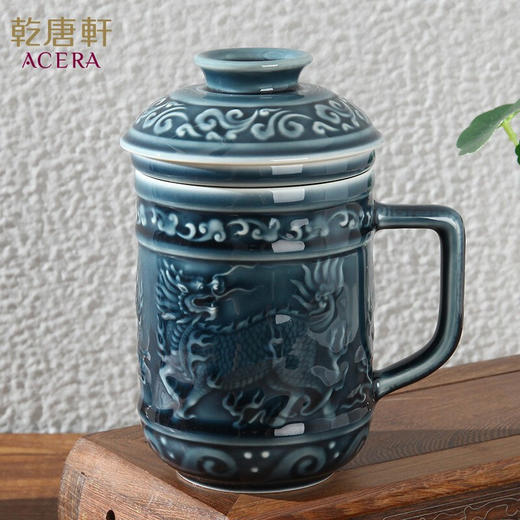 乾塘轩麒麟献瑞高杯三件套1入（宝石蓝） 商品图1