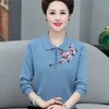 JXG-妈妈装毛衣打底衫红色本命年针织衫加肥加大码中老年女装长袖上衣 商品缩略图2