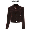 VIMAGE纬漫纪秋冬新款个性帅气纯色短款短外套V1603230 商品缩略图0