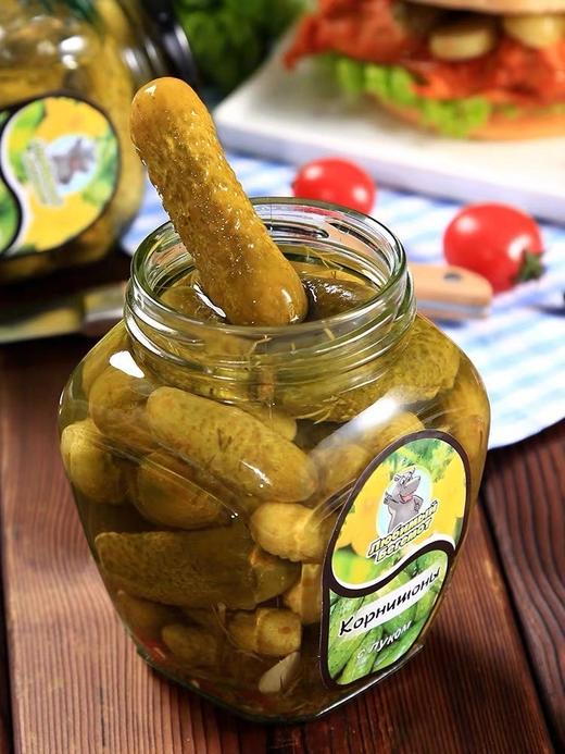 【中欧班列精选】WWJ俄罗斯风味 河马牌酸黄瓜500g/瓶 商品图10