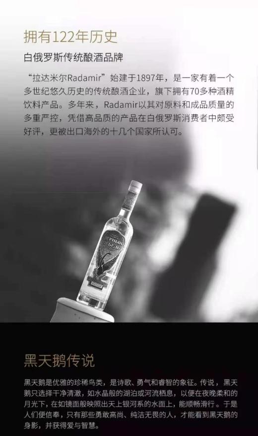 WWJ 黑天鹅伏特加700mL 商品图4