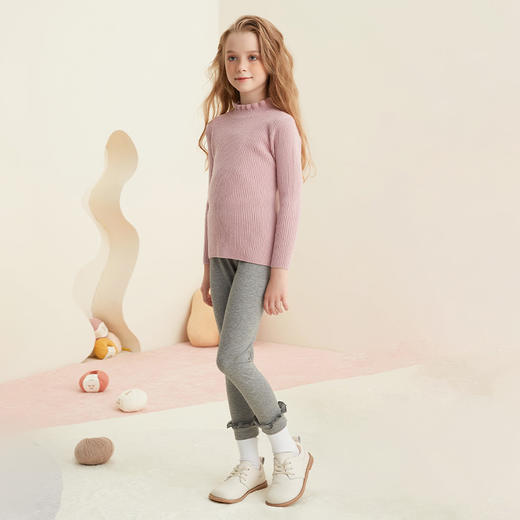 【超软】羊绒世家mettekids童装女童打底裤秋季休闲儿童运动裤子 商品图4