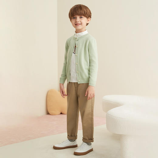 羊绒世家mettekids童装男童休闲裤2021春秋新款儿童休闲长裤新款 商品图6