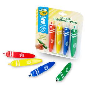 绘儿乐幼儿系列4色可水洗三角颜料刷笔81-1385