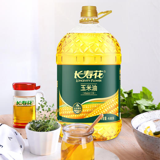 长寿花玉米油4.68L*4桶整箱非转基因家用烘焙食用油 商品图2