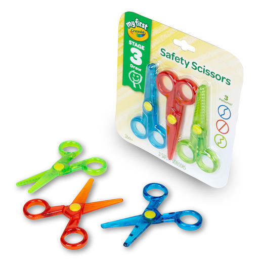 绘儿乐幼儿系列圆头安全剪刀3件装81-1458 商品图0