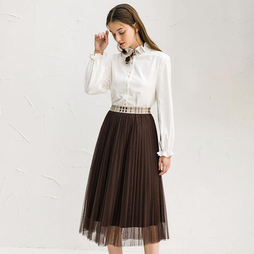 famecoco范可儿法式气质衬衫女设计感小众别致上衣甜美F218BH004 商品图2