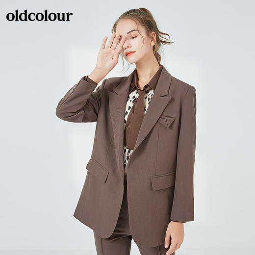 oldcolour秋季商场同款时尚气质百搭西服外套女N33048348 商品图1