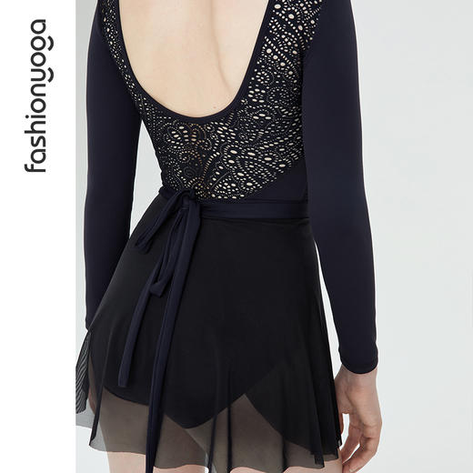 凡圣瑜伽一片式绑带运动短裙透气防走光外搭遮臀修身瑜伽裙F11551 商品图2