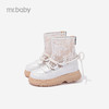 mrbaby女童靴子2021秋冬新款气质刺绣蕾丝鞋拼接舒适儿童公主短靴 商品缩略图0