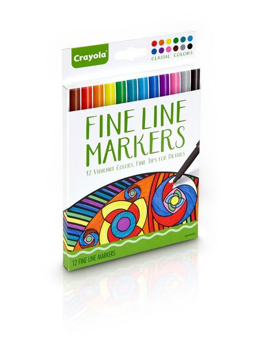 绘儿乐成人填色系列12色可水洗细头水彩笔经典色58-7713 商品图0