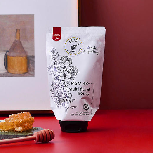 新西兰原装1839 MGO48+多花种蜂蜜400g 软管装 商品图1