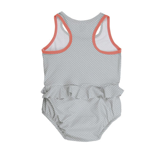 LASSIGLASSIG女童连体泳衣-波点灰[灰/橙]1431003213 商品图1