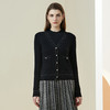METTE羊绒世家21年秋冬女新品100%山羊绒衫时尚装饰黑色针织开衫 商品缩略图2
