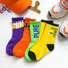 【4双装】儿童春秋新款袜子运动袜时尚字母袜子男女童中筒袜街头韩范潮 商品缩略图7
