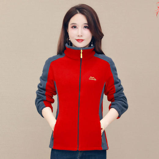 TZW-女装秋冬加厚摇粒绒开衫卫衣上衣外套 商品图2