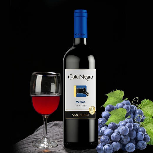 智利黑猫梅洛红葡萄酒750ml*1瓶/2瓶/6瓶 商品图1