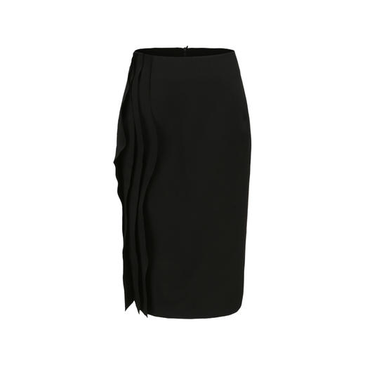 【法斯法戴雅】立体层次裁片拼接黑色修身半裙/000115A 商品图4