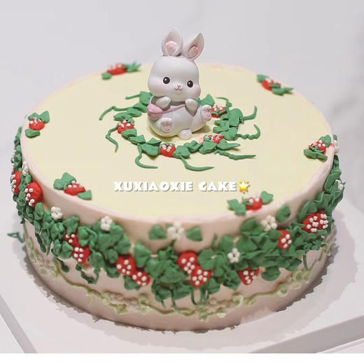 INS风“奶油霜”复古手绘蛋糕（提前三天预订） | 拍之前请先私聊确认口味和款式（蛋糕上的裱花和小动物是动物奶油+黄油） 商品图2