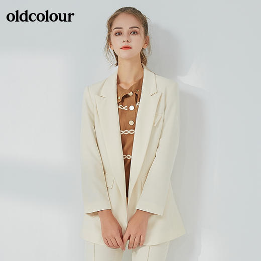 oldcolour秋季商场同款时尚气质百搭西服外套女N33048348 商品图4