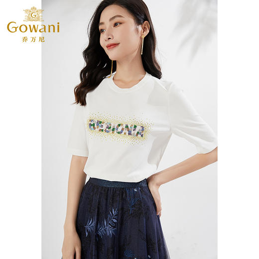 乔万尼短袖针织衫新品弹力舒适EI3M201 商品图1