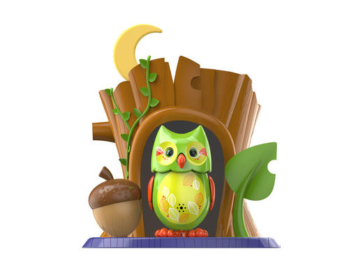 【员工内购】银辉 知音猫头鹰树屋（绿色）SLVC883600CD00101 商品图0