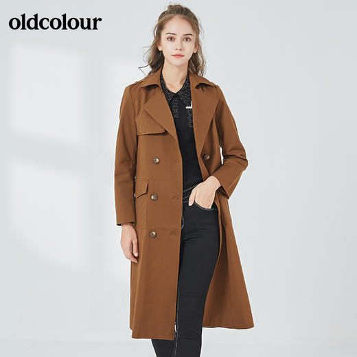 oldcolour秋季商场同款时尚中长款风衣女N32047251 商品图2