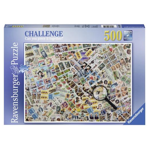 Ravensburger拼图 平面拼图500片邮票挑战RAVC148059 商品图0