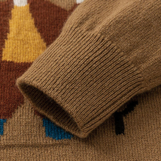 【玉米童装羊绒套衫】21年秋冬童装100%山羊绒套衫圆领套衫卡其卡通图案针织毛衣 商品图6