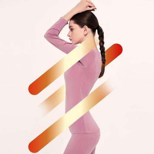 皮尔卡丹保暖内衣男秋衣秋裤套装圆领薄款男女士打底秋冬保暖套装WP374118/WP364118 商品图0