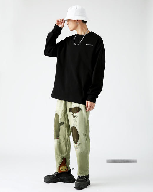 背后字母 落肩薄款圆领卫衣 特惠 Z-7769 商品图5