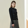 METTE羊绒世家21年秋冬女新品100%山羊绒衫时尚装饰黑色针织开衫 商品缩略图1