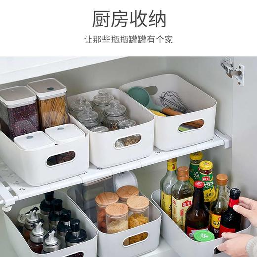 桌面塑料收纳盒6个 家用布艺折叠收纳箱  家居塑料收纳箱 玩具衣服被褥收纳 商品图4