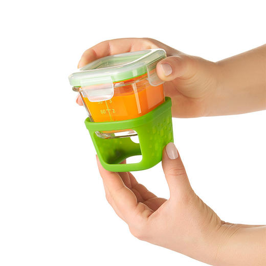 OXOOXOtot奥秀带硅胶套玻璃食品储存盒（绿色）61115300 商品图5