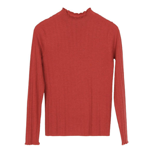 METTE羊绒世家21年女士100%山羊绒衫时尚半高领修身薄款内搭毛衣 商品图6