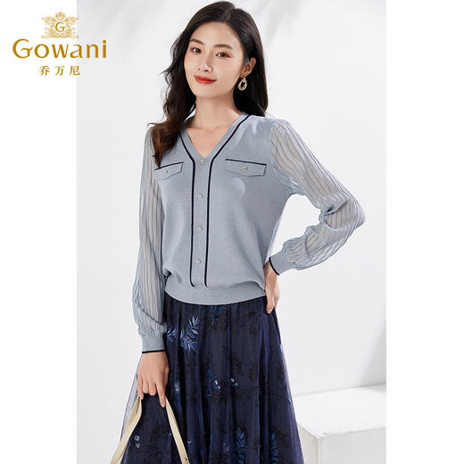 乔万尼针织衫休闲百搭气质上衣EI3M256 商品图2