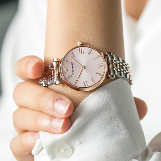 Armani阿玛尼手表女 28mm表盘 简约时尚玫瑰金女款AR11223 商品图1