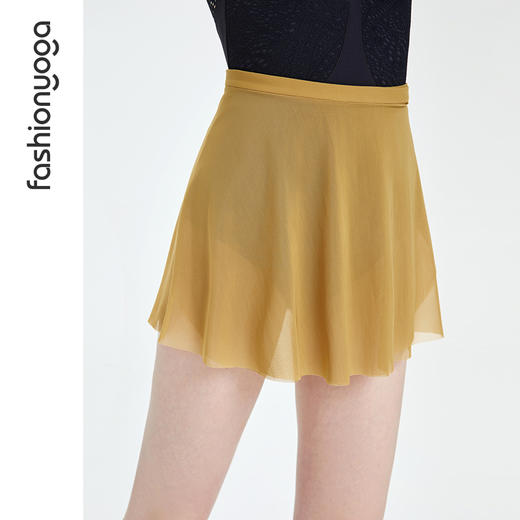 凡圣瑜伽一片式绑带运动短裙透气防走光外搭遮臀修身瑜伽裙F11551 商品图5